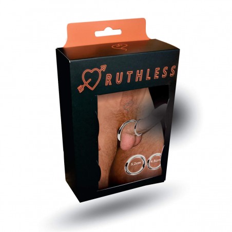 Jogo de Anel 2 Argola Metal Peniano Ruthless Collection