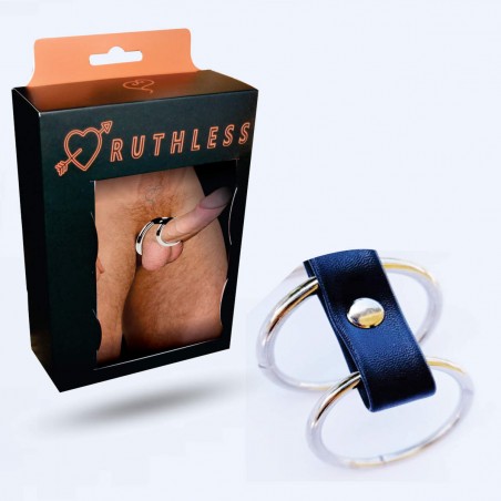 Anel Dupla Argola Metal Peniana Ruthless Collection