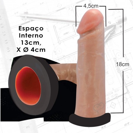 Capa Peniana 18 CM Realística Penetração Macia Confortável