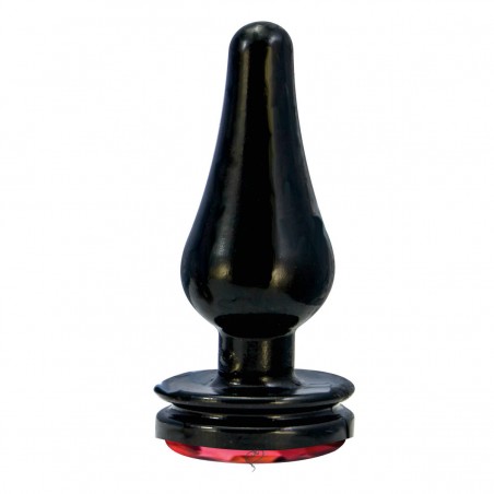 Plug Anal Joia Delicia Black Com Pedra Red Luxo Sexy Cintura Definida Soft Prazeroso