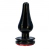 Plug Anal Joia Delicia Black Com Pedra Red Luxo Sexy Cintura Definida Soft Prazeroso