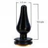 Plug Anal Joia Delicia Black Com Coração Dourado Cintura Definida Soft Prazeroso