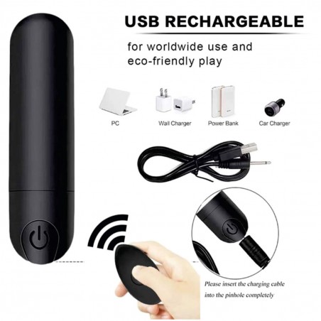 Vibrador Power Compacto Aline Com Controle Remoto inNamorata Orgasmos Múltiplos  Recarregável