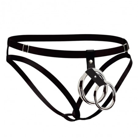 Cueca Aberta Com Duplo Anel Metálico Sexy Jockstrap Especial Ousada Picante