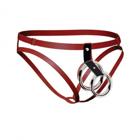 Cueca Aberta Com Duplo Anel Metálico Sexy Jockstrap Especial Ousada Picante