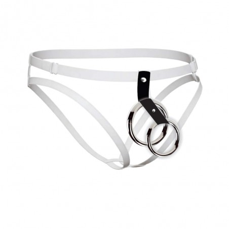 Cueca Aberta Com Duplo Anel Metálico Sexy Jockstrap Especial Ousada Picante