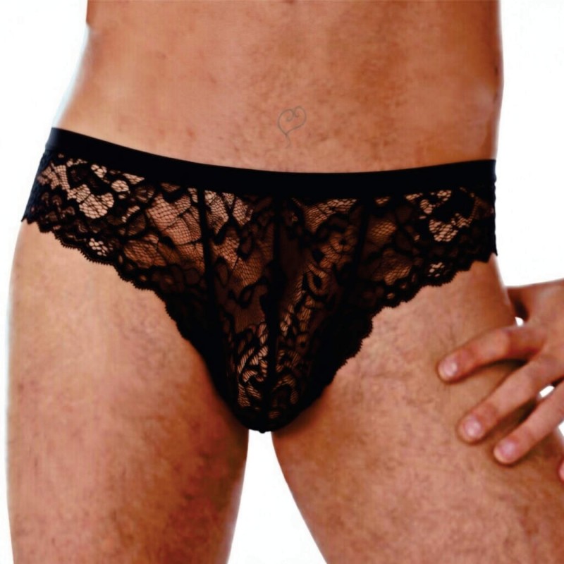 Cueca Renda Sexy Especial Ousada Regulável Preta Picante