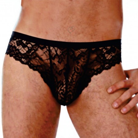 Cueca Renda Sexy Especial Ousada Regulável Preta Picante