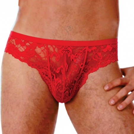 Cueca Renda Sexy Especial Ousada Regulável Vermelha Paixão Picante