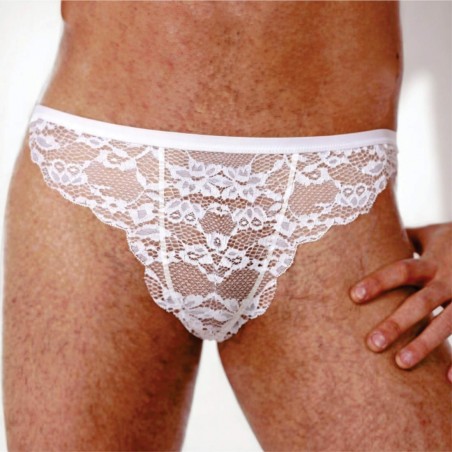 Cueca Renda Sexy Especial Ousada Regulável Branca Picante