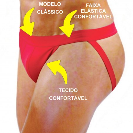 Cueca Jockstrap Classic Fashion Ousada Confortável