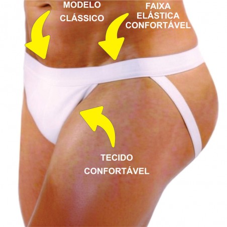 Cueca Jockstrap Classic Fashion Confortável Provocante