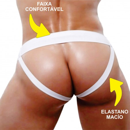 Cueca Jockstrap Classic Fashion Confortável Provocante