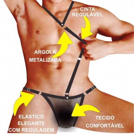 Cueca Sexy Especial Com Alça Central Roupa Íntima Ousada Picante
