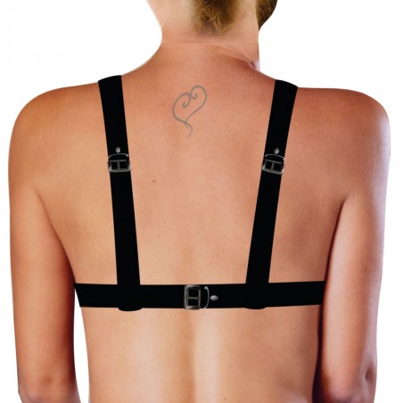 Arreio Star Arnês Harness Woman Sutiã Pentagrama CouroEco
