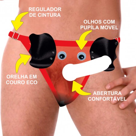 Cueca Elefante Sexy Jockstrap Especial Ousada StraOn Picante