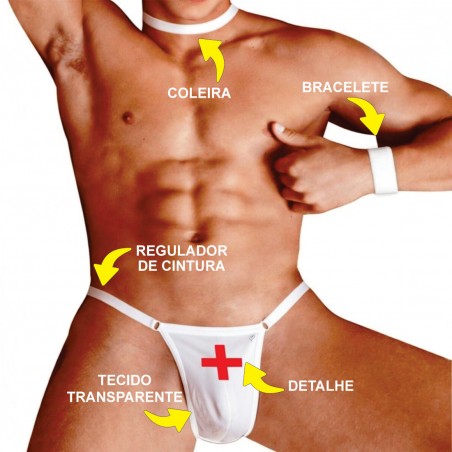 Cueca Temática Sexy Socorrista Especial Ousada Divertida Picante