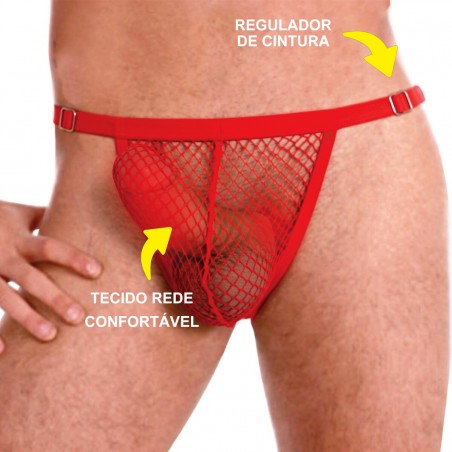 Cueca Sexy Jockstrap Especial Ousada Picante Vermelha Paixão