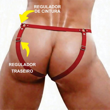 Cueca Sexy Jockstrap Especial Ousada Picante Vermelha Paixão