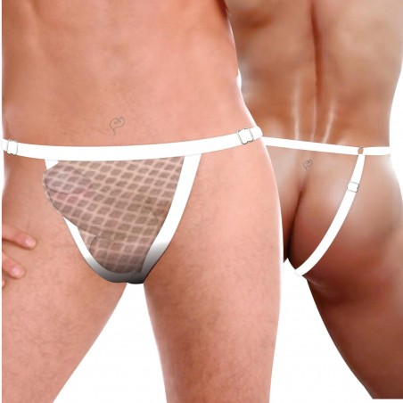 Cueca Sexy Jockstrap Especial Ousada Picante Branca