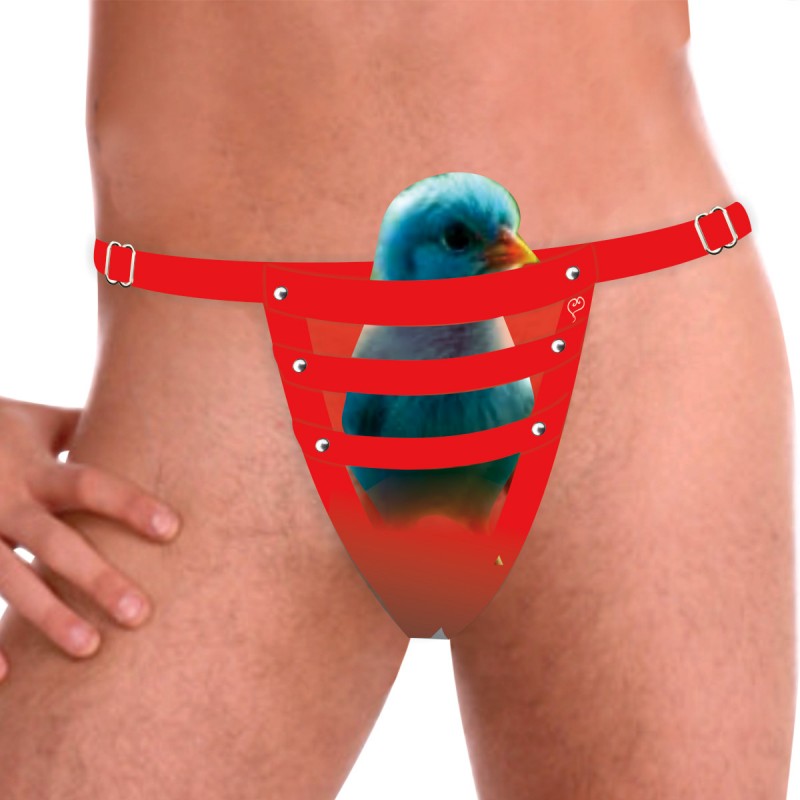 Cueca Sexy Gaiola Jockstrap Especial Ousada Picante Vermelha Paixão