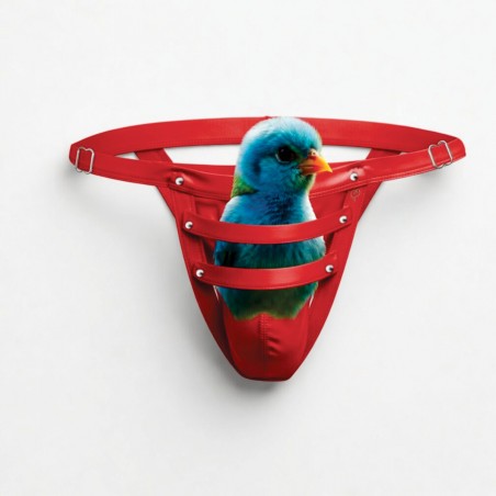 Cueca Sexy Gaiola Jockstrap Especial Ousada Picante Vermelha Paixão