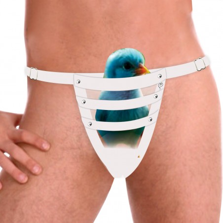 Cueca Sexy Gaiola Jockstrap Especial Ousada Picante Branca