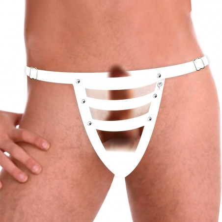 Cueca Sexy Gaiola Jockstrap Especial Ousada Picante Branca