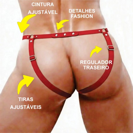 Cueca Sexy Especial Aberta Ousada Picante Vermelho Paixão