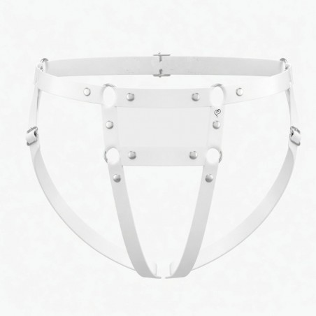 Cueca Sexy Jockstrap Especial Aberta Ousada Branca Picante