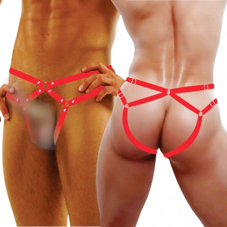 Cueca Sexy Estrutural Especial Jockstrap Ousada Vermelho Picante