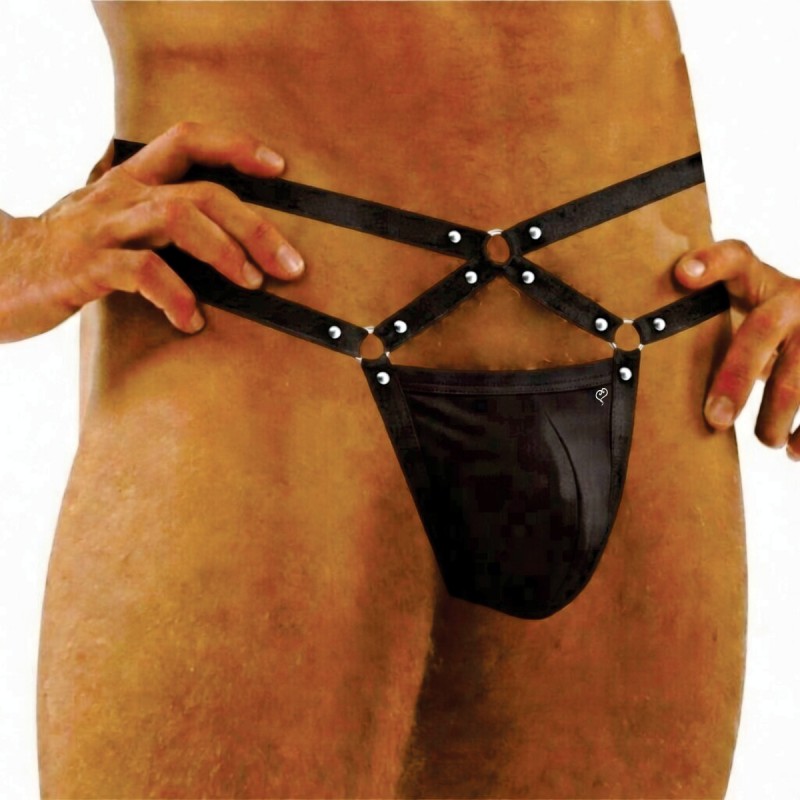 Cueca Sexy Estrutural Especial Jockstrap Ousada Preta Picante