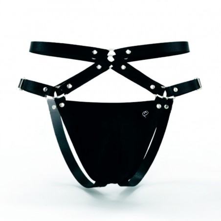 Cueca Sexy Estrutural Especial Jockstrap Ousada Preta Picante