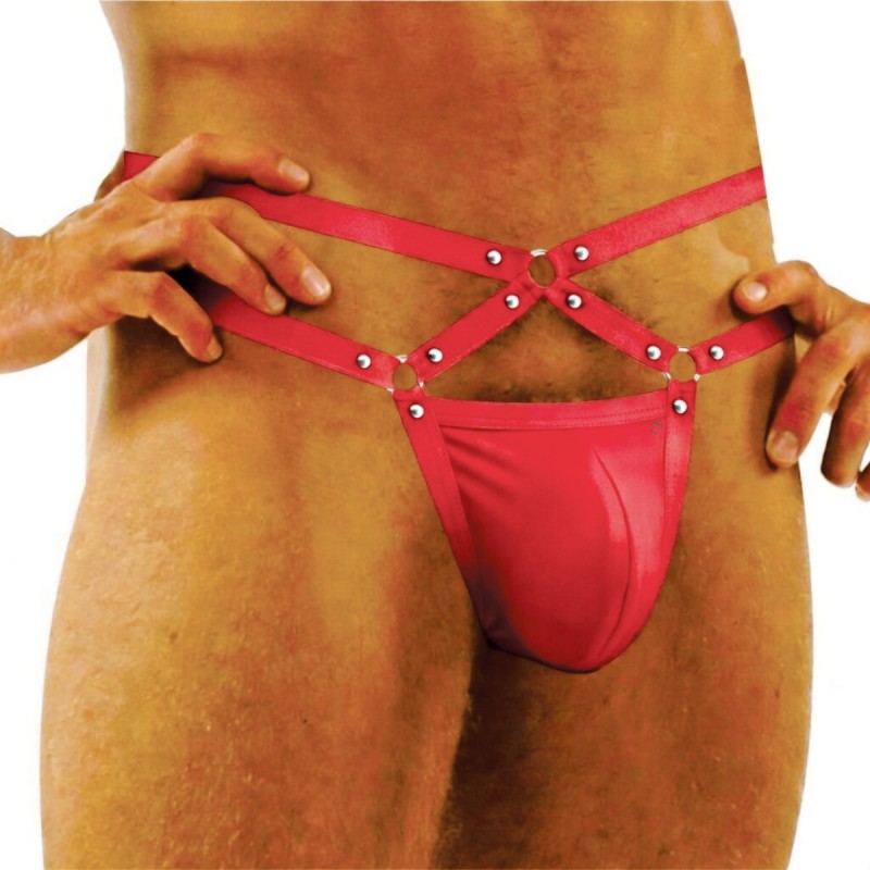 Cueca Sexy Estrutural Especial Jockstrap Ousada Vermelho Paixão Picante