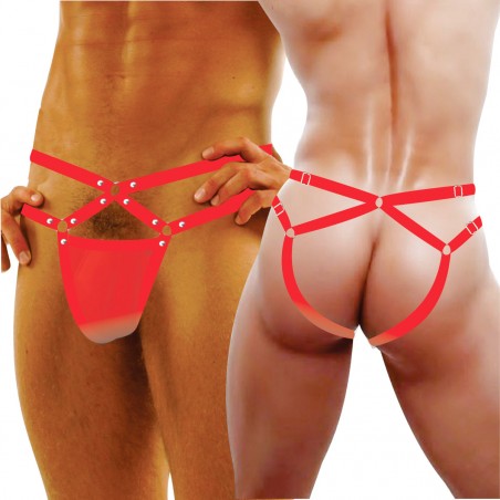 Cueca Sexy Estrutural Especial Jockstrap Ousada Vermelho Paixão Picante