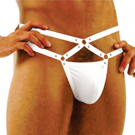 Cueca Sexy Estrutural Especial Jockstrap Ousada Branca Picante sedutora