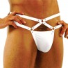 Cueca Sexy Estrutural Especial Jockstrap Ousada Branca Picante sedutora