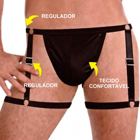 Cueca Jockstrap Sexy Especial Cinta Ousada Preta Picante