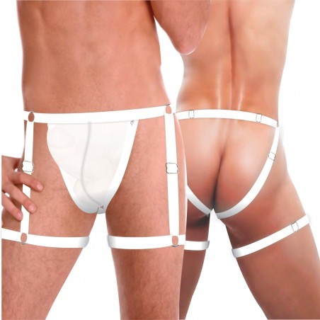 Cueca Jockstrap Sexy Especial Cinta Ousada Branca Picante