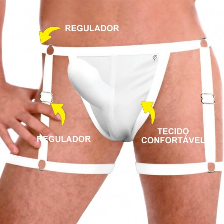 Cueca Jockstrap Sexy Especial Cinta Ousada Branca Picante