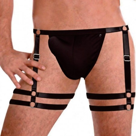 Cueca Jockstrap Sexy Especial 2 Cinta Ousada Preta Picante