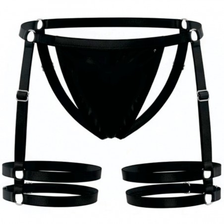 Cueca Jockstrap Sexy Especial 2 Cinta Ousada Preta Picante