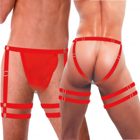 Cueca Jockstrap Sexy Especial 2 Cinta Ousada Vermelho Paixão Picante