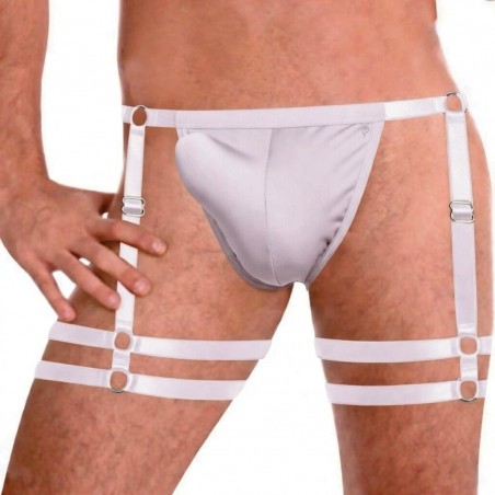 Cueca Jockstrap Sexy Especial 2 Cinta Ousada Branca Picante