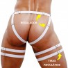Cueca Jockstrap Sexy Especial 2 Cinta Ousada Branca Picante