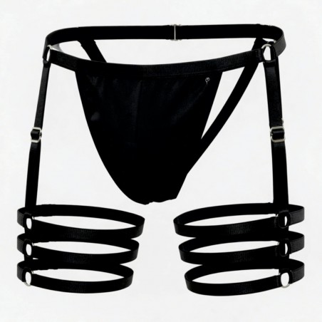 Cueca Jockstrap Sexy Especial 3 Cinta Ousada Preta Picante