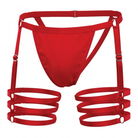 Cueca Jockstrap Sexy Especial 3 Cinta Ousada Vermelha Paixão Picante