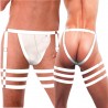 Cueca Jockstrap Sexy Especial 3 Cinta Ousada Branca Picante