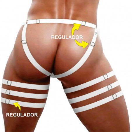 Cueca Jockstrap Sexy Especial 3 Cinta Ousada Branca Picante