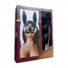 Máscara Sensual em Couro Eco Preto – Máscara Luxo Estilo Coelha Fantasia Momentos Especiais
